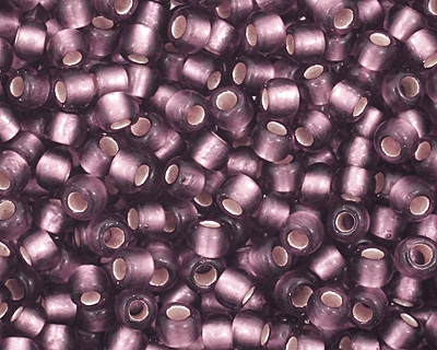 TOHO Medium Amethyst (with Frosted Silver Lining) Round 11/0 Seed Bead