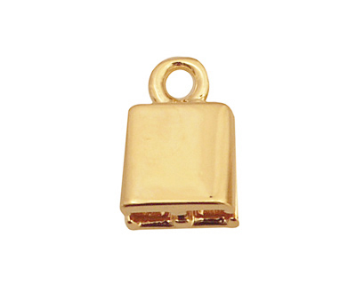 SilverSilk Gold (plated) Double End Cap 12x8mm