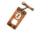 Earthenwood Studio Ceramic Wooden Door Toggle Clasp 36x18mm, 24mm bar