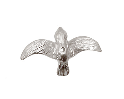 Ezel Findings Rhodium (plated) Flying Bird 4x10mm