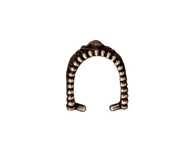 TierraCast Antique Brass (plated) Large Spiral Pinch Bail 9x16mm