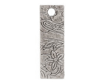 Nunn Design Antique Silver (plated) Large Rectangle Vine Tag 10x30mm