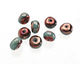 XAZ Raku Green Rondelle 9-11x15-17mm