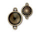 TierraCast Antique Brass (plated) Faceted Link 25x17mm