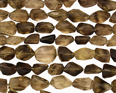 Smoky Quartz (yellow) Faceted Nugget 20-30x11-20mm