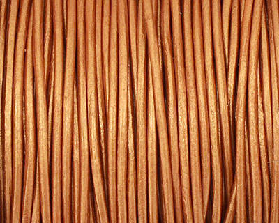 Bronze (metallic) Round Leather Cord 1.5mm
