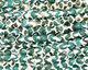 Green & White Wave Agate Faceted Round 10mm
