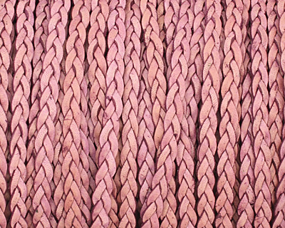 Natural Violet Flat Braided Leather Cord 5mm