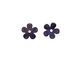 C-Koop Enameled Metal Dark Blue 5 Petal 15mm