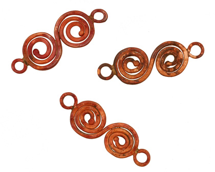 Patricia Healey Copper Double Spiral Link 35x11mm