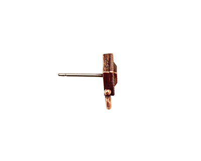 TierraCast Antique Copper (plated) Faceted Diamond Ear Post 10x12mm