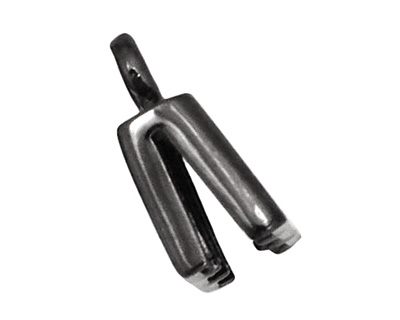SilverSilk Gunmetal Triple Strand End Cap 12mm