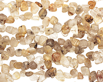 Rutilated Quartz Tumbled Nugget Drop 9-14x11-16mm