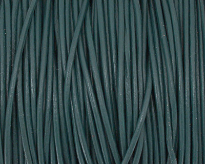Iris Blue Round Leather Cord 1.5mm