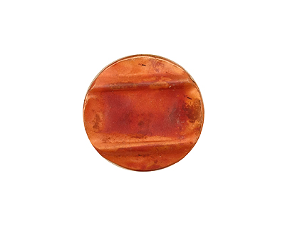Patricia Healey Copper Round w/ Rope Spiral 2 Hole Bead 19mm