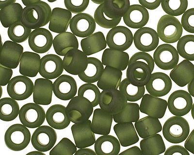 TOHO Transparent Frosted Olivine Round 8/0 Seed Bead