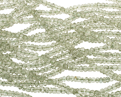 Prasiolite Faceted Irregular Rondelle 5-6mm
