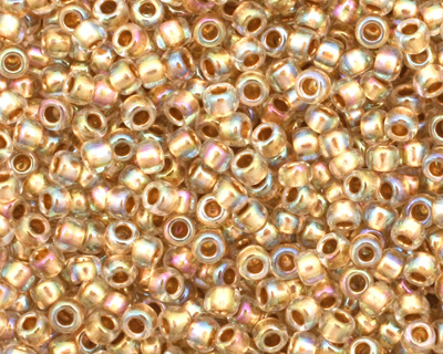 TOHO Rainbow Crystal (with Gold Lining) Round 15/0 Seed Bead