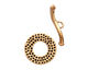 Saki Bronze Textured Toggle Clasp 19mm, 25mm bar