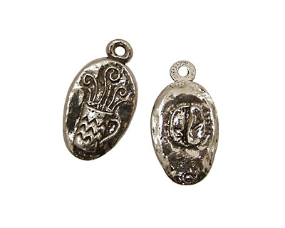 Green Girl Pewter Java Pendant 17x32mm