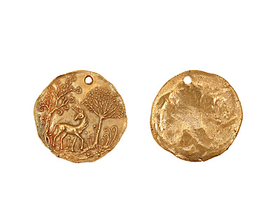 Green Girl Bronze Unicorn Pendant 28mm