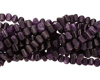 Amethyst Round Edge Cube 8x10mm