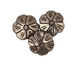 Golden Pyrite (silver tone) Carved Daisy 16mm