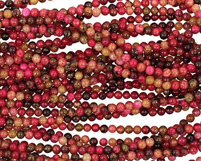 Red Turtle Jasper Round 4mm