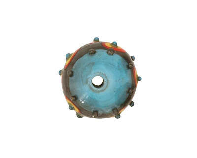 The BeadsNest Lampwork Glass Rainbow Focal 22-23x21-22mm