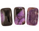 Black & Purple Agate Rectangle Pendant 35x55mm