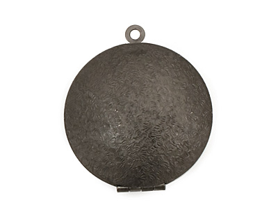 Gunmetal Round Maiden Heirloom Locket 30x35mm