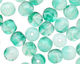 Czech Glass Green/White Round 4mm