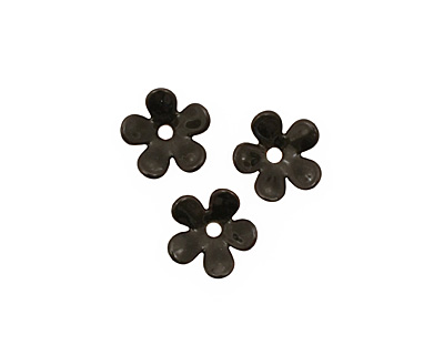C-Koop Enameled Metal Black 5 Petal 15mm