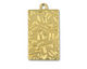 TierraCast Gold (plated) Textured Rectangle 19x35mm