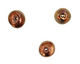 XAZ Raku Gold Luster Rondelle 9-11x15-17mm
