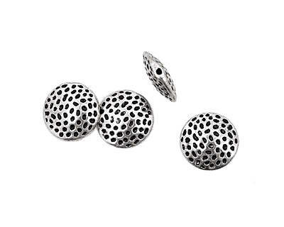 Pewter Textured Disk 17mm