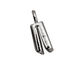 SilverSilk Silver (plated) Triple Strand End Cap 12mm
