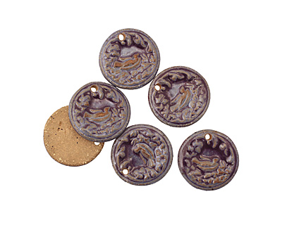 Kylie Parry Ceramic Purple Nesting Pendant 30mm