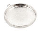 Nunn Design Sterling Silver (plated) Grande Circle Bezel Pendant 38x34mm