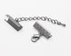 Artistic Wire Hematite Mesh Clasp (w/ Extension Chain & Lobster Clasp) 18mm