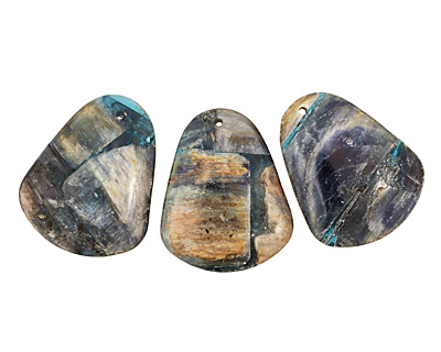 Kyanite (in resin) Ladder Pendant 38x47mm