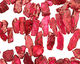 Ruby Impression Jasper Flat Freeform Drop Graduated 5-26x15-44mm