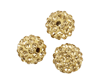 Light Colorado Topaz Pave Round 8mm (1.5mm hole)