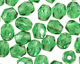 Czech Fire Polished Glass Luster Green Emerald Round 3mm