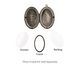 Gunmetal Oval Victorian Rose Heirloom Locket 27x41mm