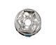 Silver (plated) Aquamarine Rhinestone Rondelle 3x6mm