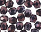 Czech Fire Polished Glass Luster Metallic Amethyst Round 3mm