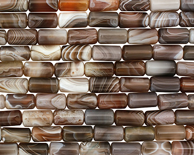 Botswana Agate Tube 16x8mm