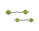 Jangles Ceramic Chartreuse Wavy Link 56-67x11-12mm