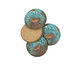 Kylie Parry Ceramic Rustic Aqua Nesting Pendant 30mm